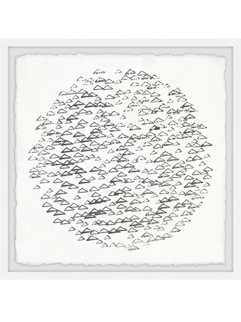 Marmont - Modern Circle Triangles Framed Wall Art - Minimalist - 11.5 x 11.5